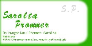 sarolta prommer business card